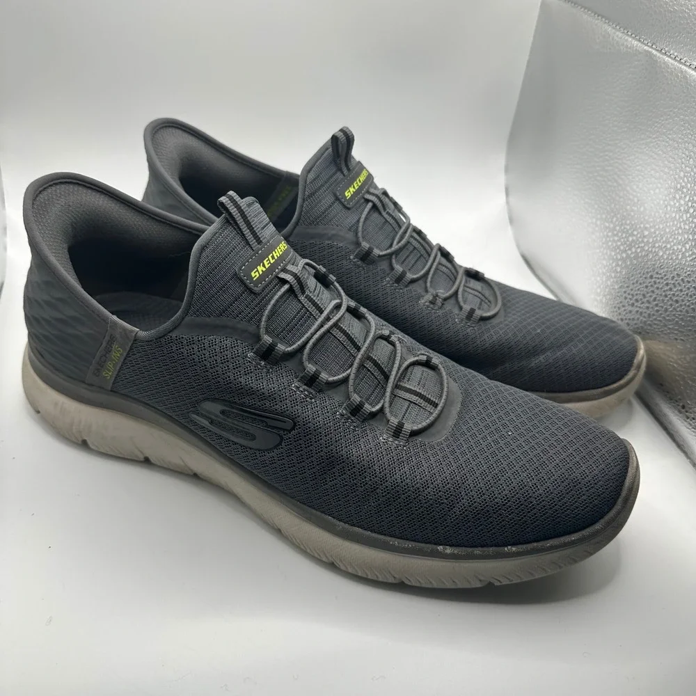 Skechers Hands Free Slip-ins Summits Key Pace Charcoal Grey Mens 12 232457